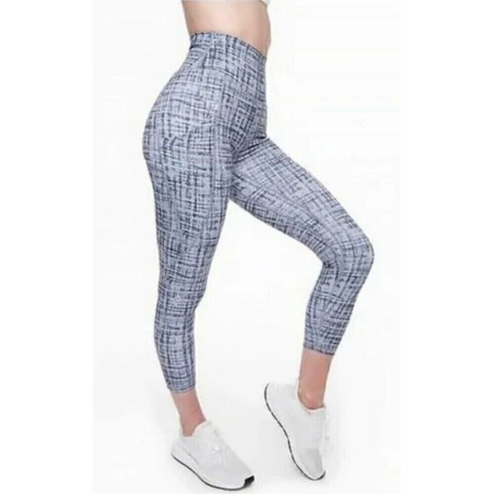 P’tula Alainah 3 High Rise Legging Size Medium Blue Activewear Pockets